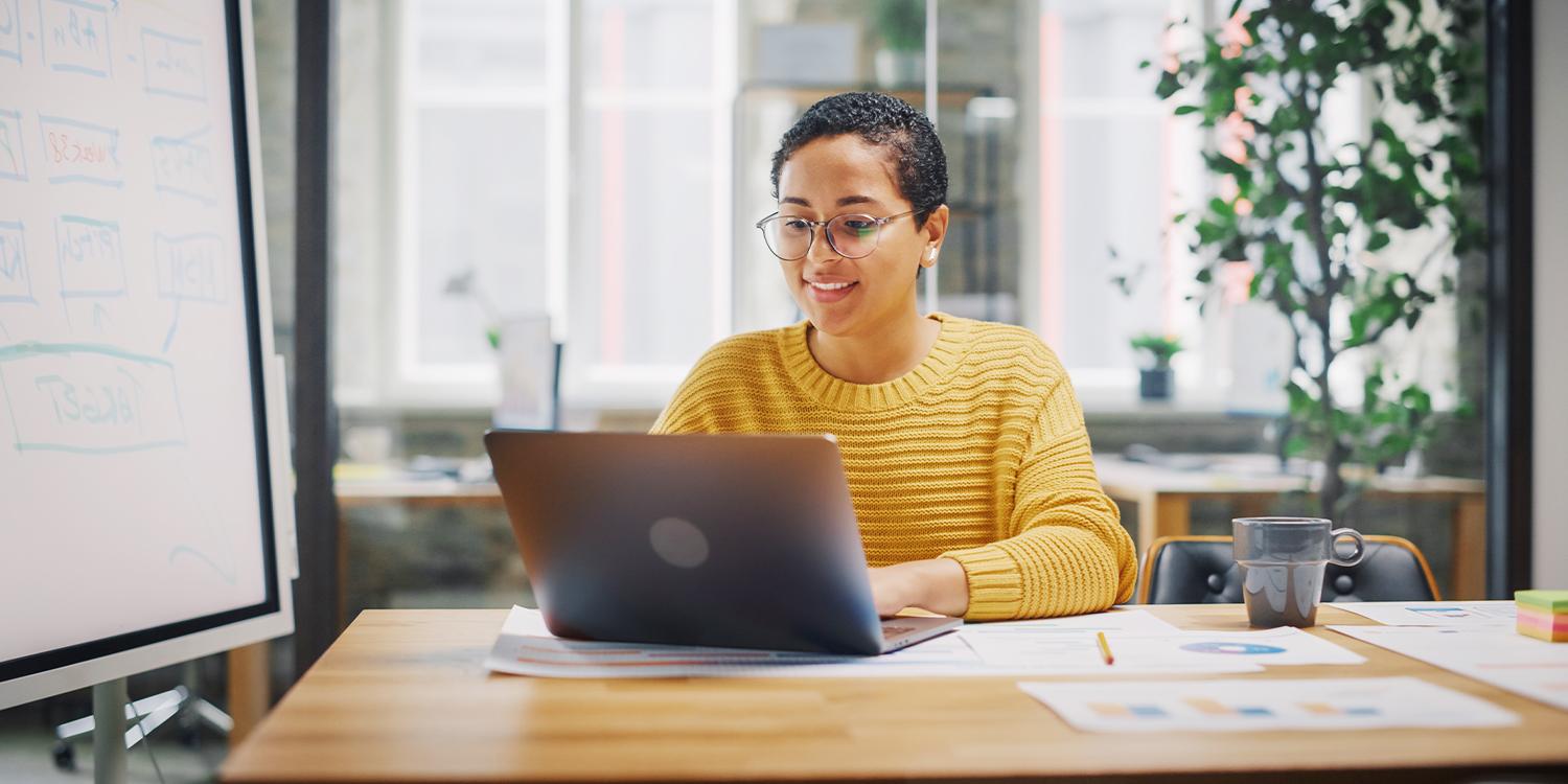 student on laptop